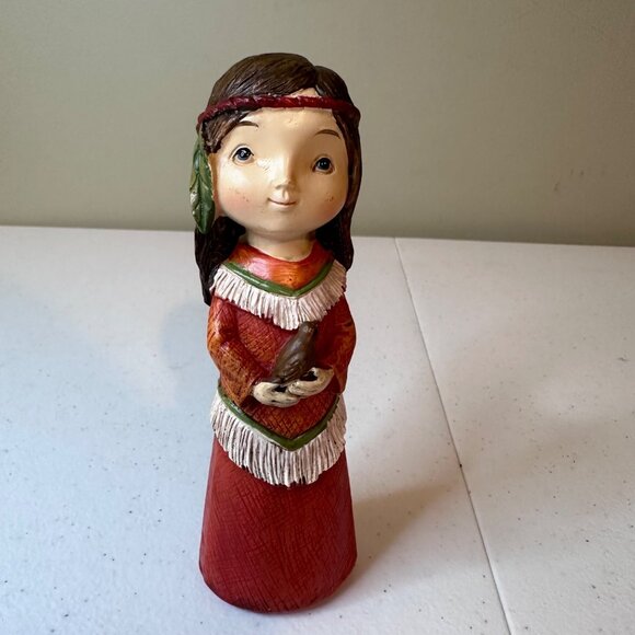 Thanksgiving Figurines Set Of 4 - Pilgrims and Native American Resin Figures - Picture 4 of 16